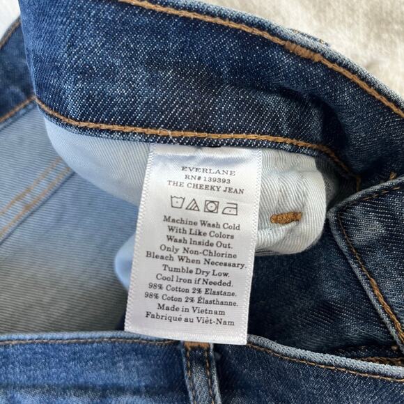 Everlane The Cheeky Jean Size 33 Tall Straight Leg Medium Wash Denim Minimalist - Picture 8 of 8